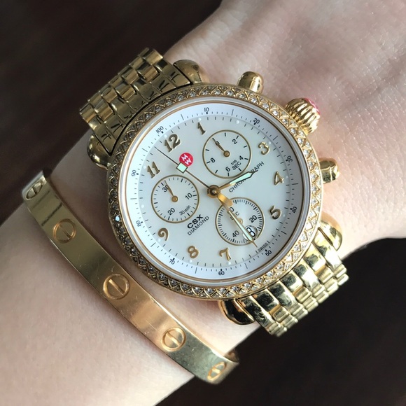 Michele Accessories - Michele CSX Diamond Chronograph Watch